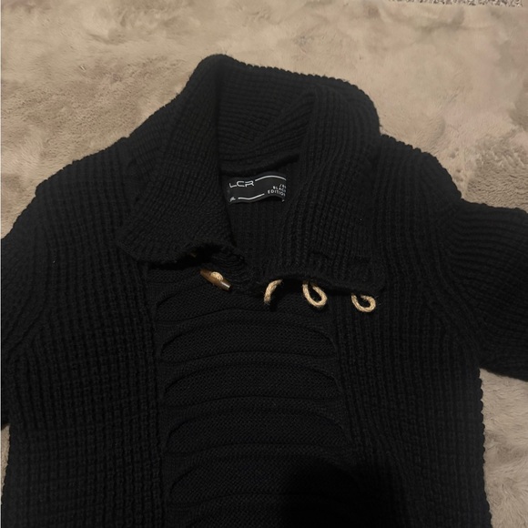 LCR 89 Black Edition 3-Button Toggle Pullover Mens Sweater Black Size XXL - Picture 7 of 8